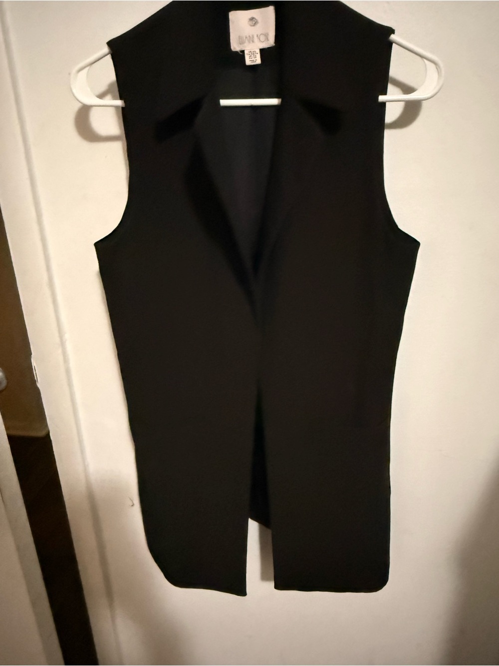 Sleeveless Black Long Vest Blazer — Ann Vo?